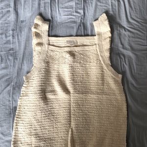 NWT Loft Outlet cream crochet tank top